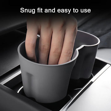 Tesla Model 3/Y Spill-Proof Cup Holder Insert (2024-2026+ Model 3 & 2025.03+ Juniper) | Secure Silicone Design