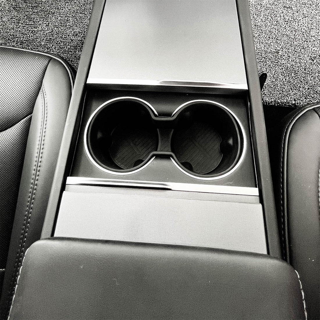 Tesla Model 3/Y Spill-Proof Cup Holder Insert (2024-2026+ Model 3 & 2025.03+ Juniper) | Secure Silicone Design