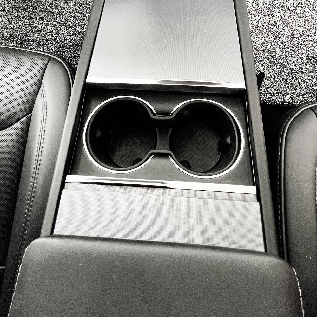 Tesla Model 3/Y Spill-Proof Cup Holder Insert (2024-2026+ Model 3 & 2025.03+ Juniper) | Secure Silicone Design